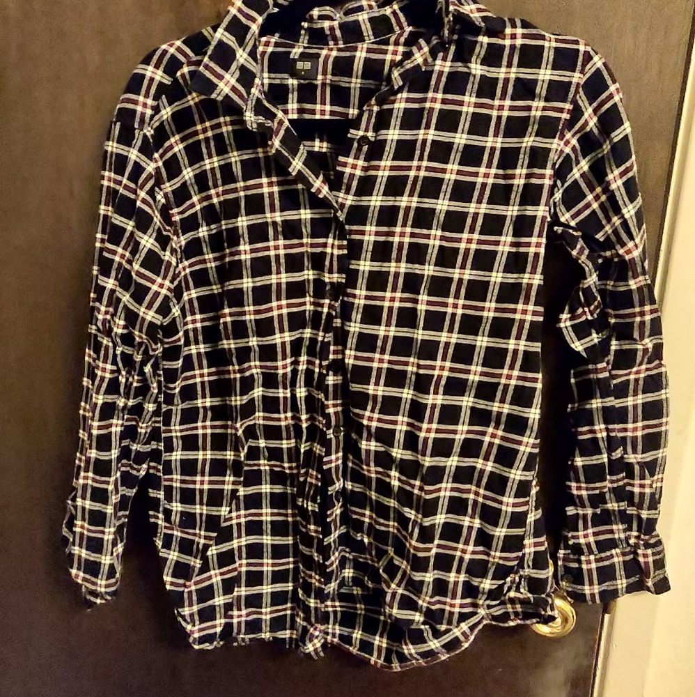 Uniqlo Plaid Shirt, Size M